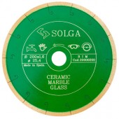 Диск алмазный Solga Diamant CERAMICS, MARBLE сплошной (керамика, мрамор) 200x25,4 мм