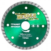 Диск алмазный турбо Messer DIY 125 мм (гранит, мрамор)