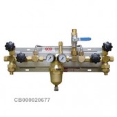 Газовая рампа кислородная разрядная GCE MM400-1 (1 бал., одноплеч., ручн., редук., 300/20 бар) стационарн.